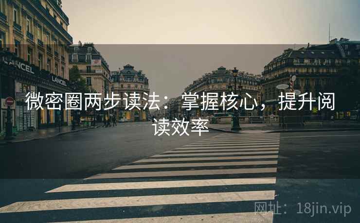 微密圈两步读法：掌握核心，提升阅读效率