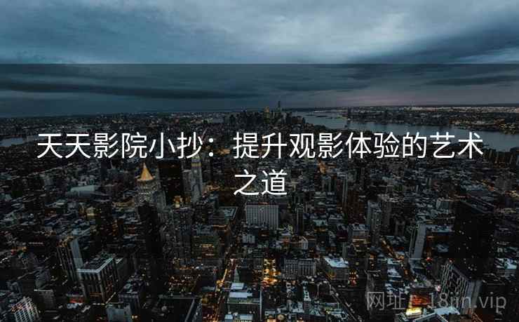 天天影院小抄：提升观影体验的艺术之道